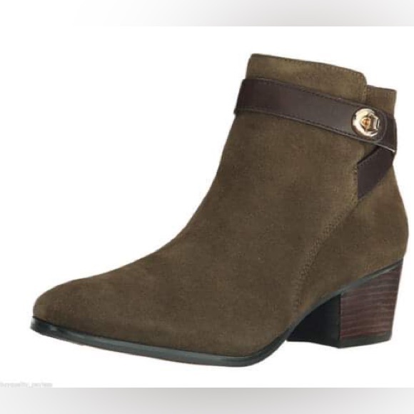 Coach Patricia Suede Leather Fatigue Ankle Boots Size 7 B - Picture 1 of 13